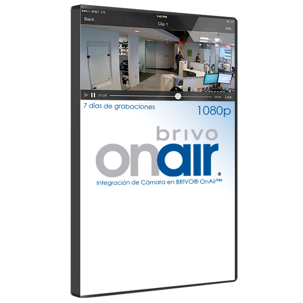 Camera Integration in BRIVO® OnAir™ at 1080P with 7 Days of Recordings (Monthly Fee) [B-OAC-HD27]