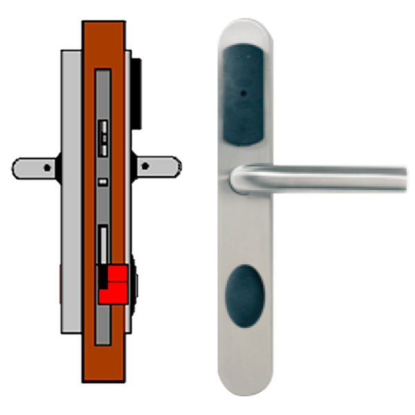 OFF-LINE (Update On Card) TESA® SMARTair™ Escutcheon L2O without Privacy (IP55) [SNCC1pXL2Oxx8mI]