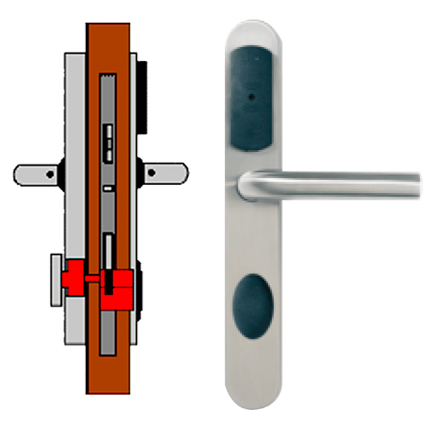 OFF-LINE (Update On Card) TESA® SMARTair™ Escutcheon L8O with Elec. Privacy (IP55) [SNCCapXL8O858mI]