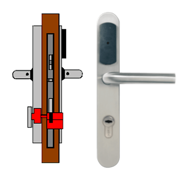 OFF-LINE (Wireless Ready) TESA® SMARTair™ Escutcheon L8V with Elec. & Mech. Privacy (IP55) [STRC1pXL8V858mI]