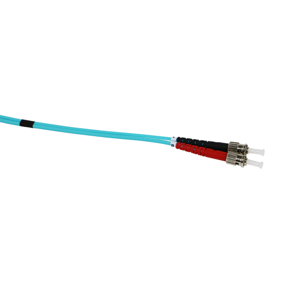 OM3 FO Patch Lead ST-ST 50/125 Duplex LS0H Blue Aqua 1 M [200-001]