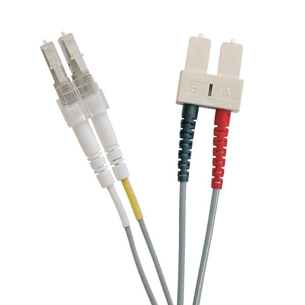 OM1 FO Patch Lead LC-SC 62.5/125 Duplex LS0H Grey 0.5 M [202-177]