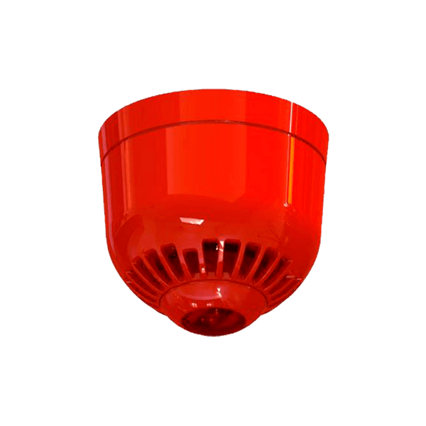Sirena Multi-Tiono UTC™ Aritech™ Roja con Flash (Techo) [ASC2366]