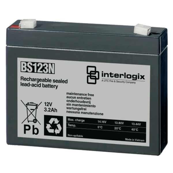 UTC™ Interlogix® Lead Battery 12VDC 3Ah [BS123N]