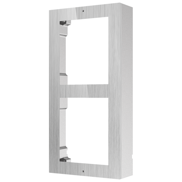 Marco para Interfonos IP HIKVISION™ de 2 Módulos (Superficie) - Acero Inoxidable AISI-304//2-Module Frame for HIKVISION™ IP Intercom (Surface Mount) - AISI-304 Stainless Steel