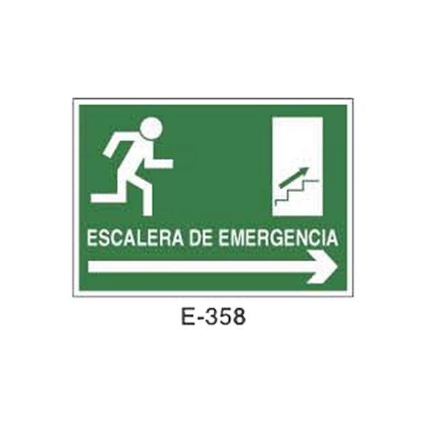 Emergency/Evacuation Signboard Type 2 (Plastic Sheet - Class B) [E-358-B]