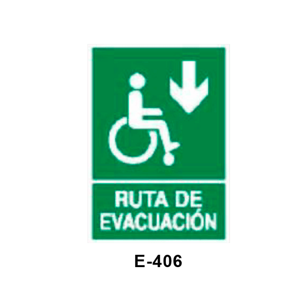 Emergency/Evacuation Signboard for Disabled People (Plastic Sheet - Class A) [E-406-A]