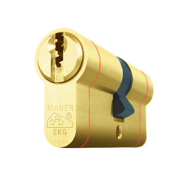 MAUER® Elite™ Double Cylinder (31/61mm) Brass Red Line® [E3161LRL]