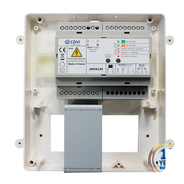 CDVI® ADC612SB Power Supply with Backup Battery Connection (12VDC / 5Amp) [F0305000006-A]