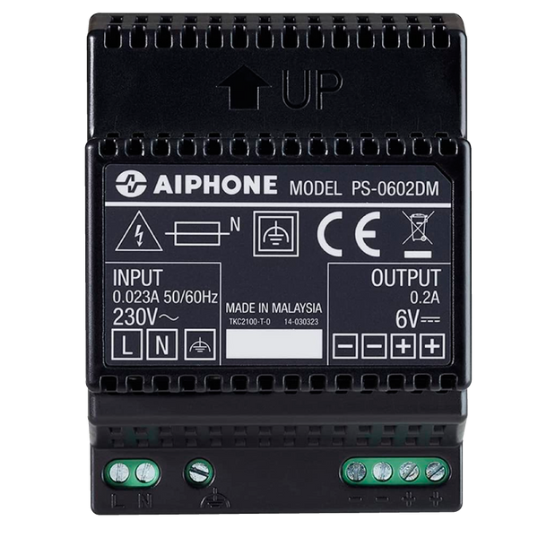 AIPHONE™ PS-0602DM with 6VDC 200mA - DIN Rail PSU [I906DT]