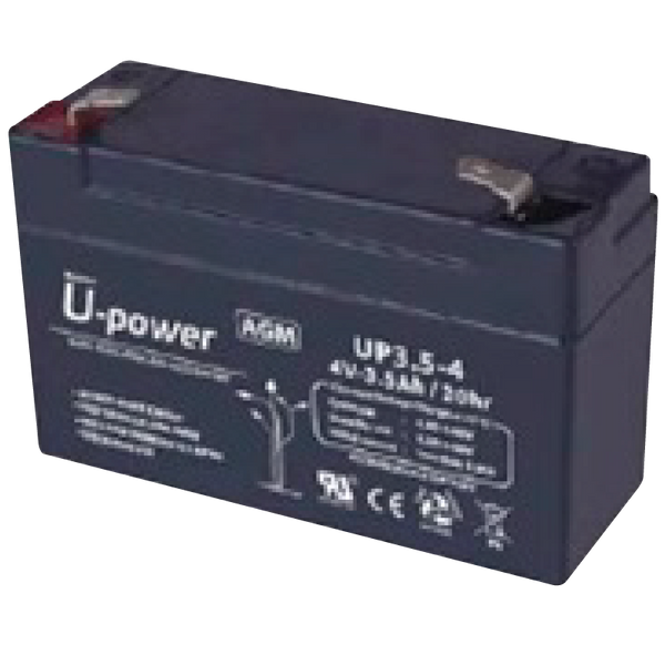 Rechargeable and Sealed Lead-acid Battery for Domonial System (4VDC 3.5Ah) [MB-AGM3.5-4]