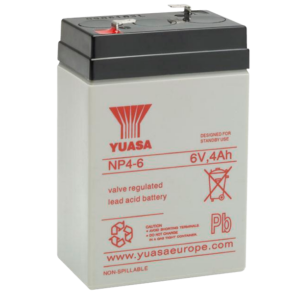 YUASA™ Battery 6 VDC 4Ah [NP4-6]