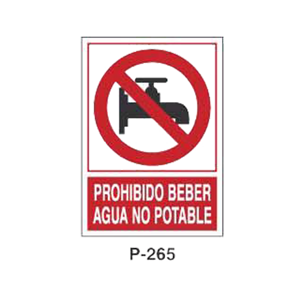 Prohibition and Fire Signboard Type 5 (Plastic Sheet - Class B) [P-265-B]