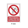 Prohibition and Fire Signboard Type 6 (Plastic Sheet - Class B) [P-303-B]