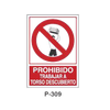 Prohibition and Fire Signboard Type 6 (Plastic Sheet) [P-309-A]